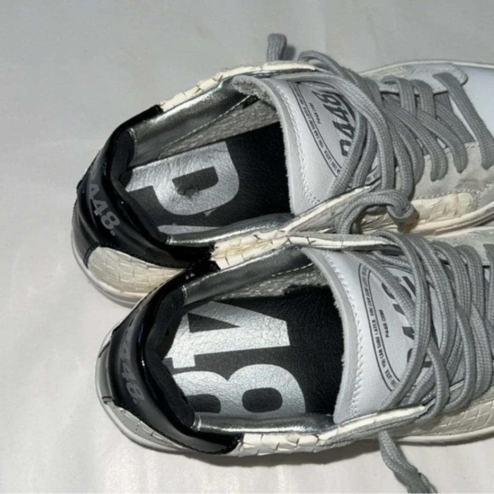 P448 Thea Overload Leather Low Top‎ Platform Sneakers